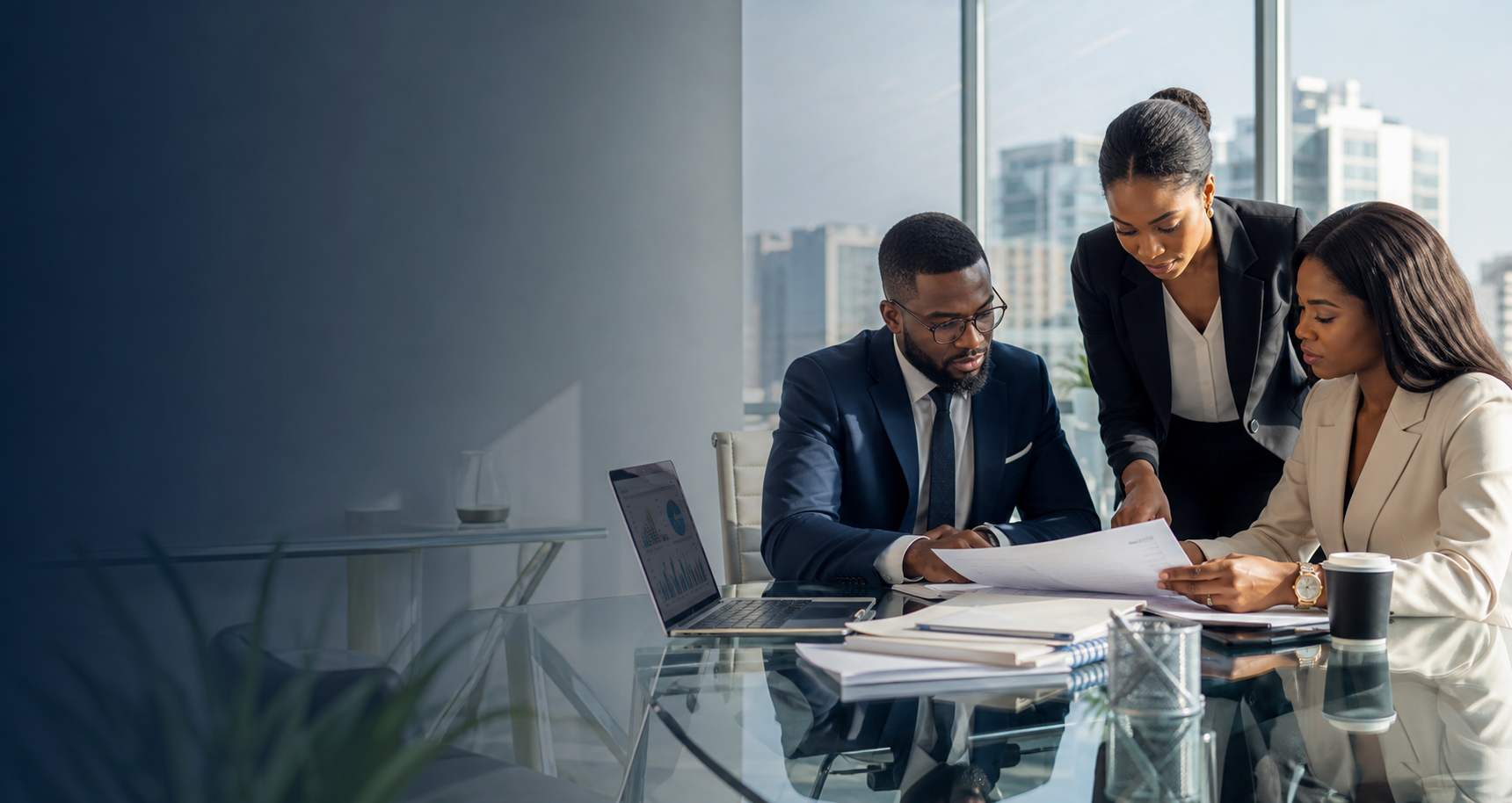 Consultants SCIAMAP préparant une réunion client